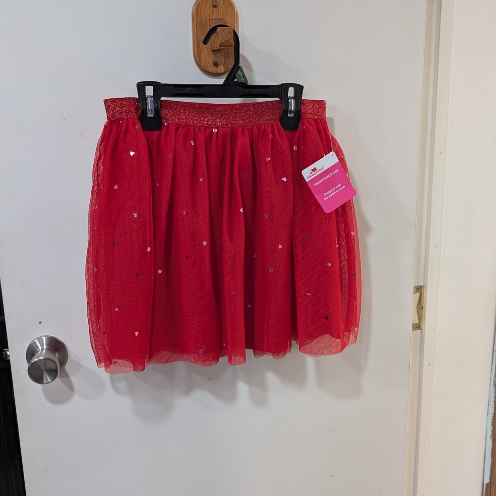 Celebrate  Sparkling Red Tulle Skirt